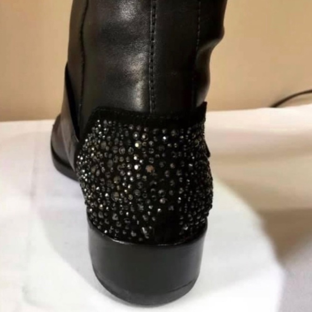 B Brian Atwood Crystal Heeled Boots BEAUTIFUL